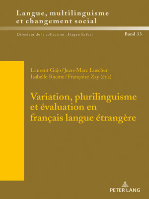 cover image of Variation, plurilinguisme et évaluation en français langue étrangère